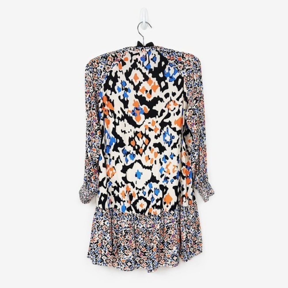 Maaji Printed Tassel Mini Dress Size M Cover Up Boho Beachy Resort Vacation - Picture 2 of 2